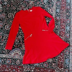 Super cute Red Michael Kors dress. Size 8P. Silver zippers.